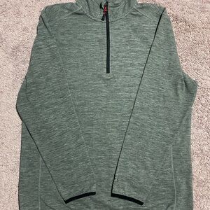 Men’s Avalanche 1/4 zip thermal stand up collar sweater green size L new